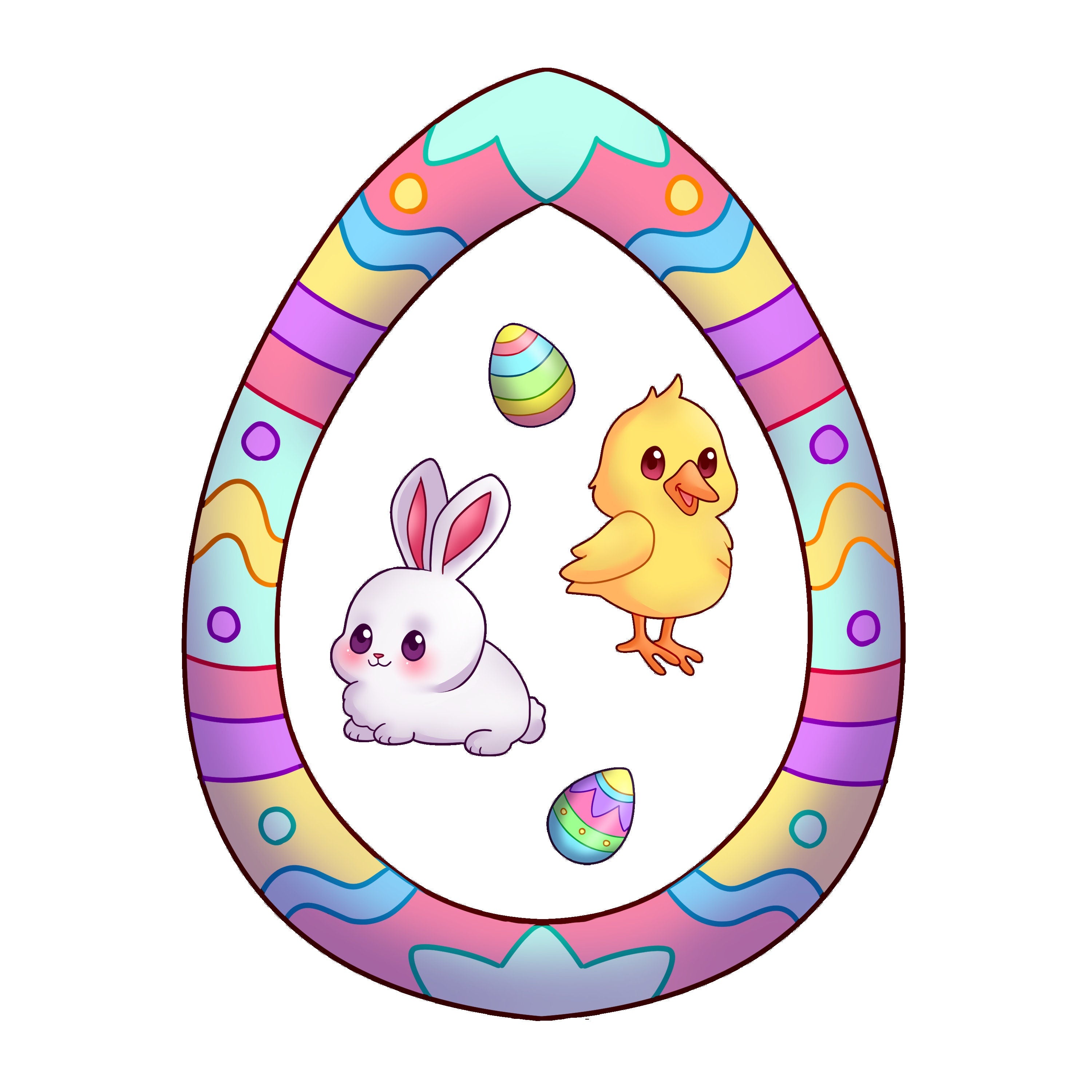Easter Shaker Keychain