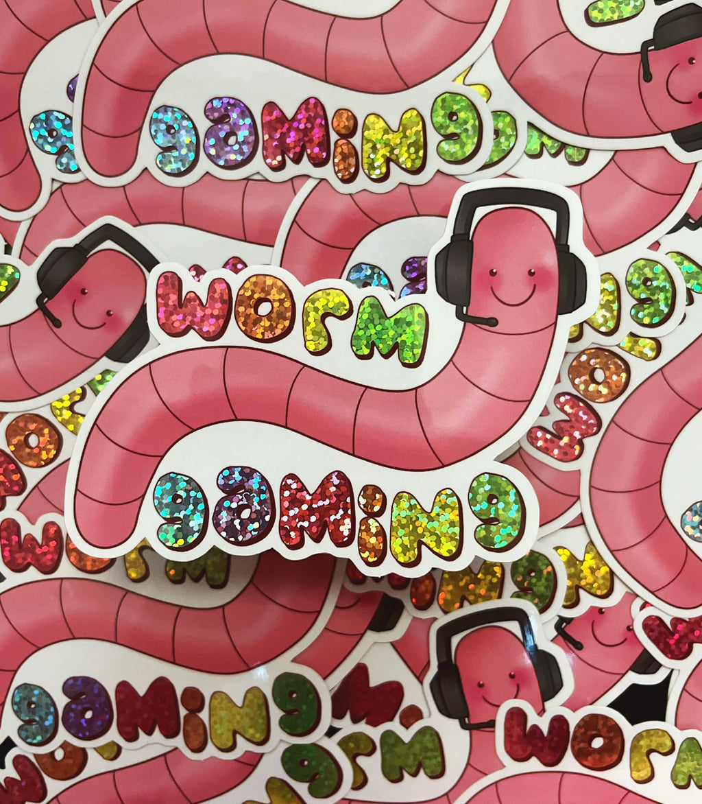 Worm Gaming Sticker