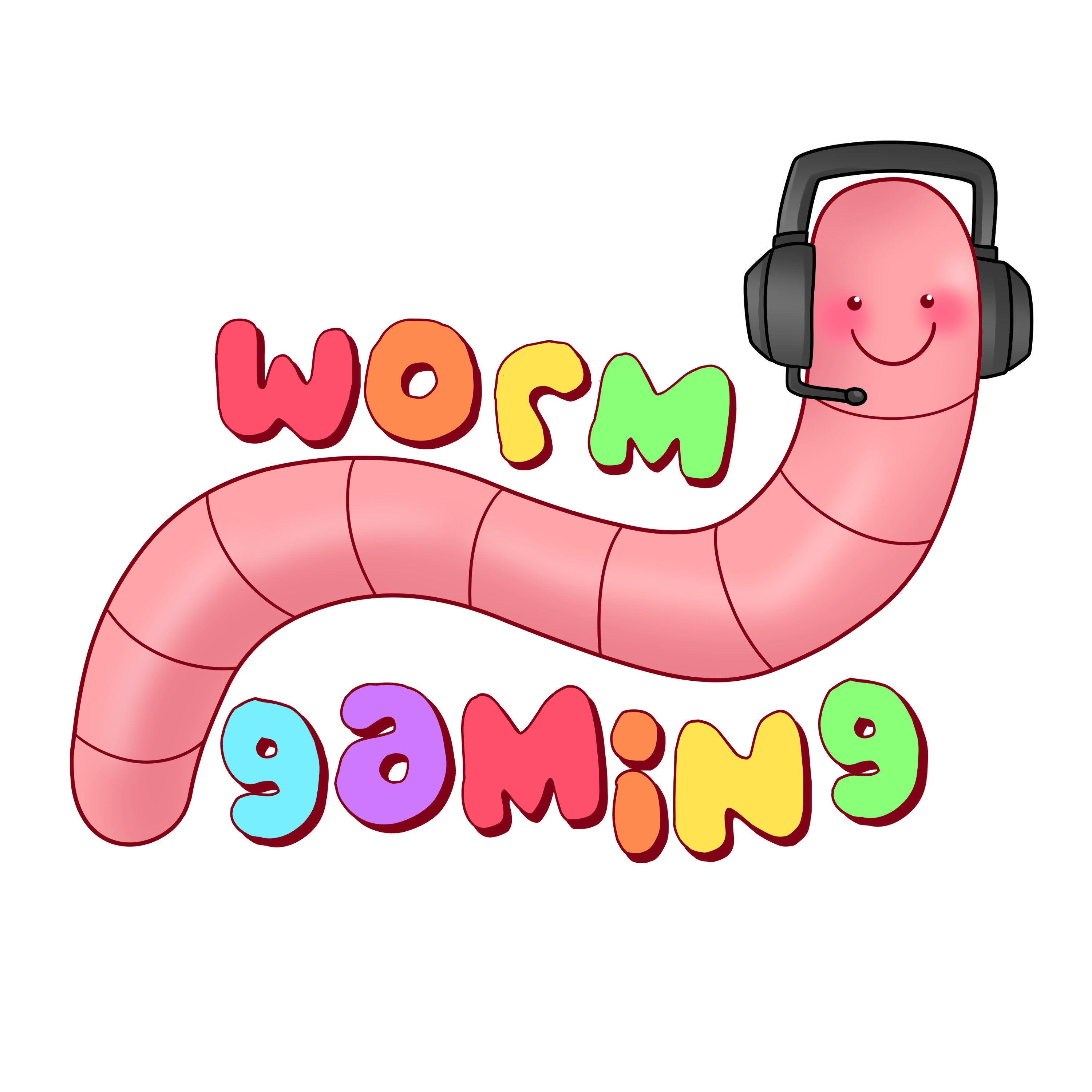 Worm Gaming Sticker