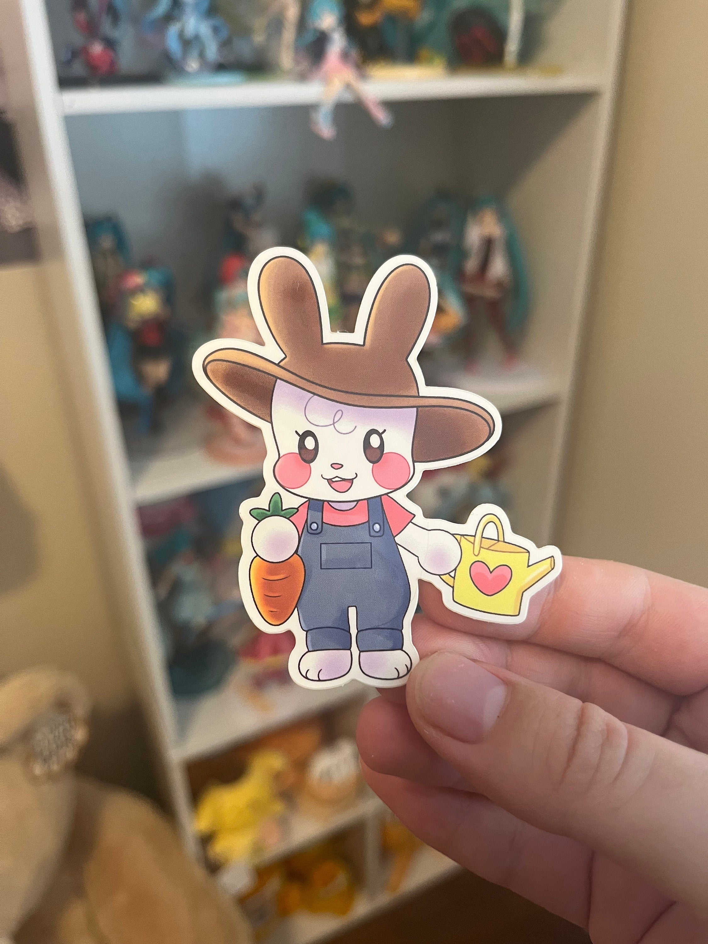 Farmer Bunny Sticker