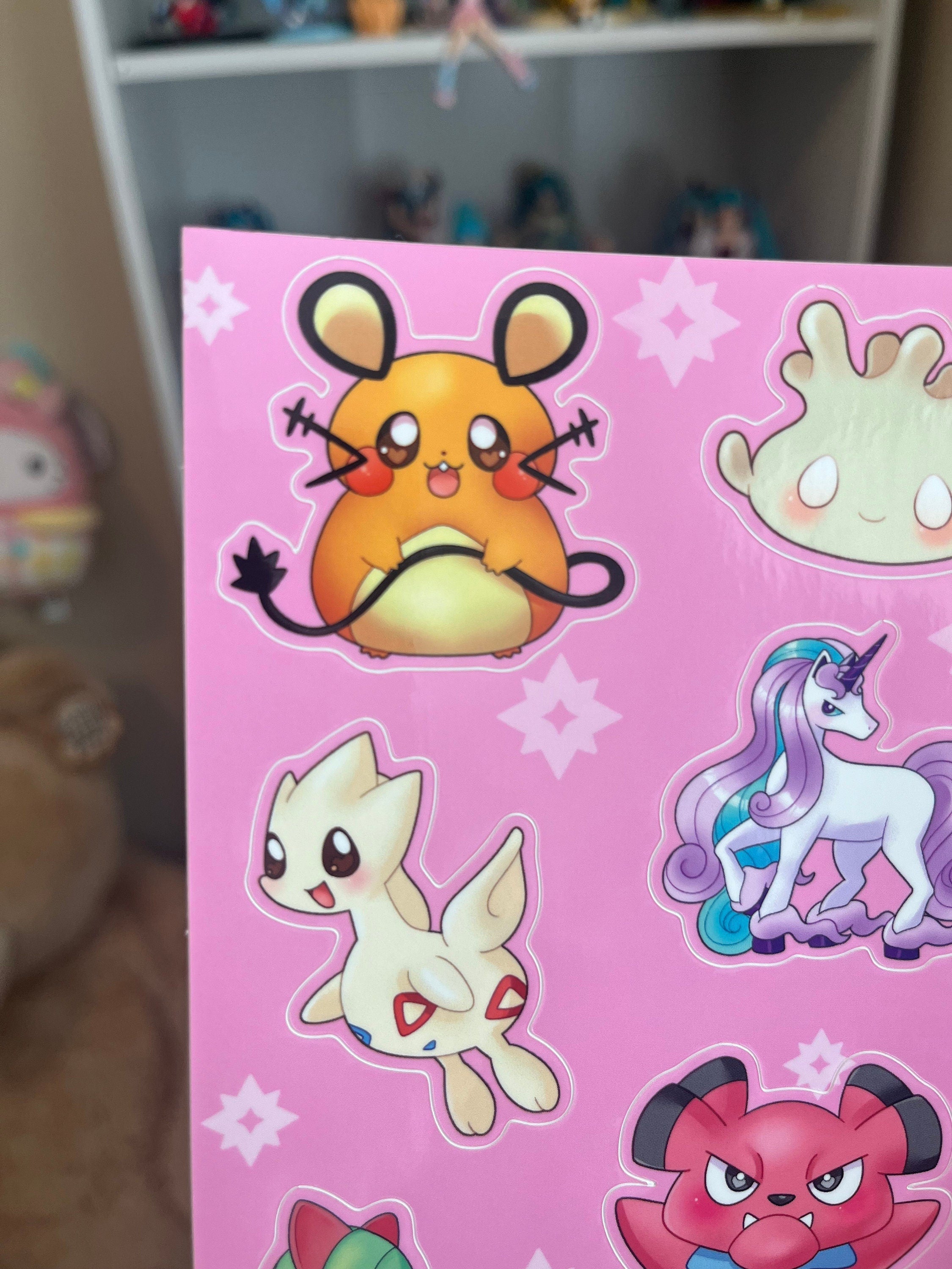 Fairy Type Pokemon Sticker Sheet