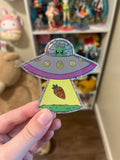 Bunny Alien Sticker