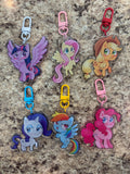 My Lil Pony Glitter Keychains