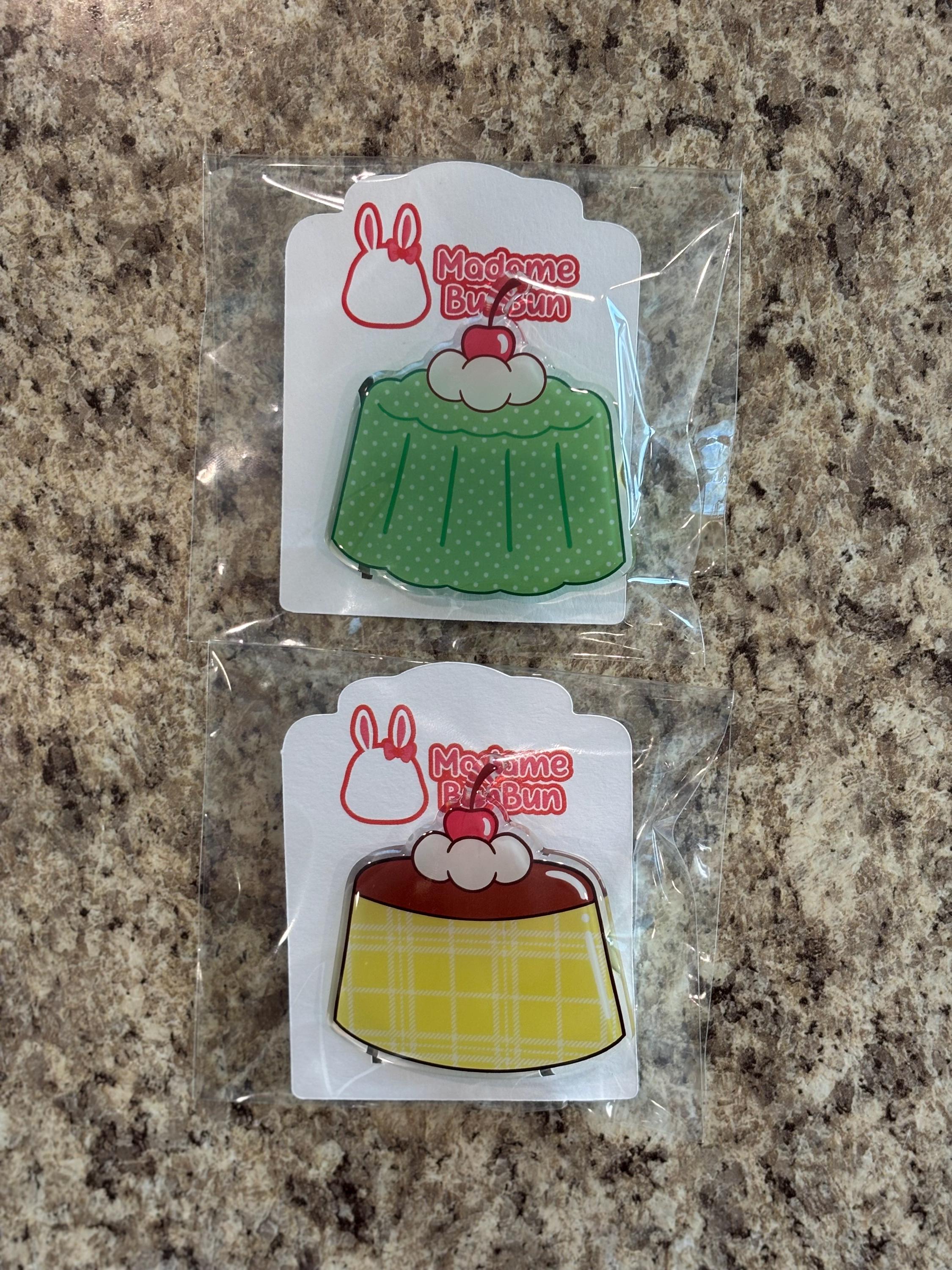 Flan and Jello Hairclip Set